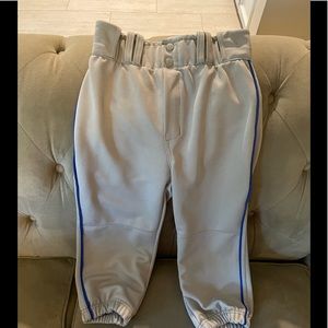 Youth Gray Knicker Baseball Pants